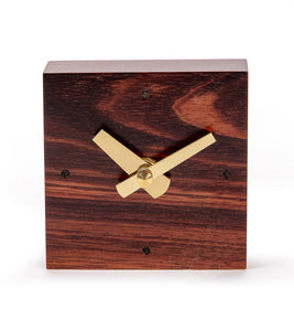 Koa Mini Square Clock