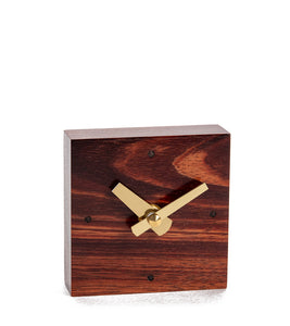 Koa Mini Square Clock