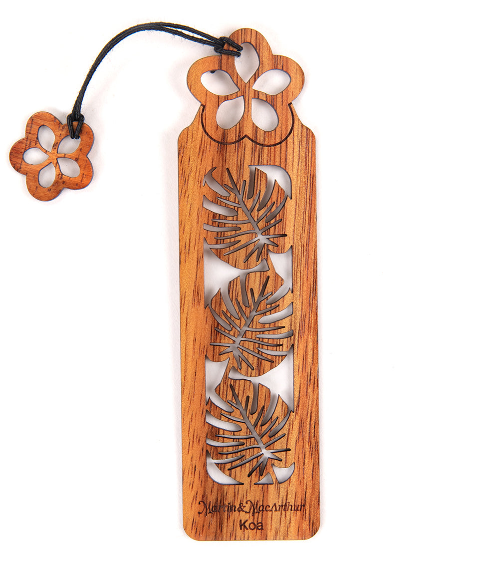 Koa Bookmark - Monstera