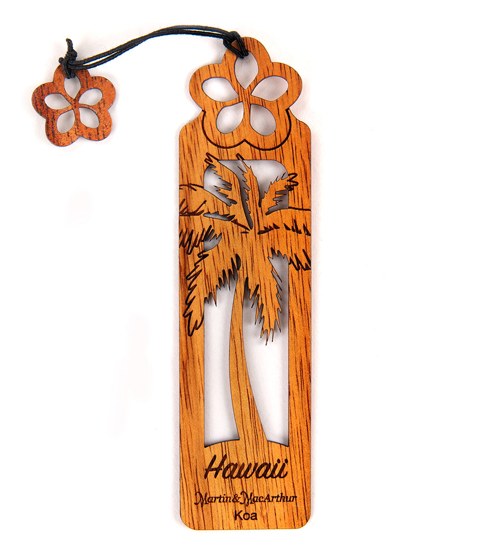 Koa Bookmark - Palm Tree