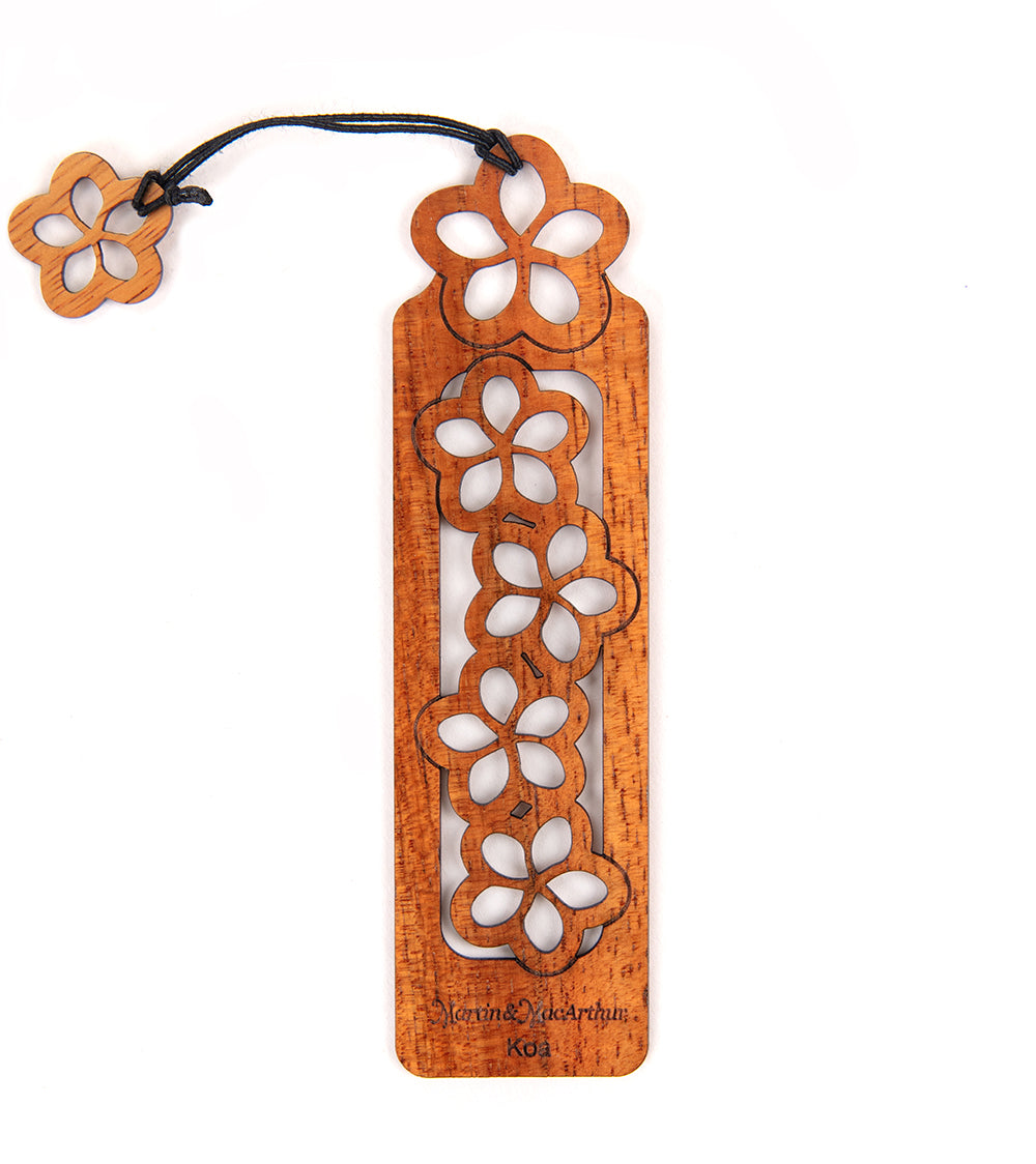 Koa Bookmark - Plumerias