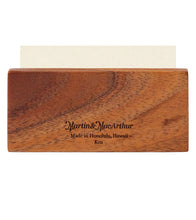 Koa Business Card Holder - Angled