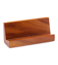 Koa Business Card Holder - Angled