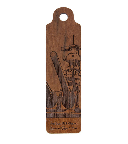 USSミズーリ チーク材ブックマーク「ビッグガンズ」