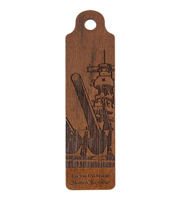 USS Missouri Teak Bookmark "Big Guns"