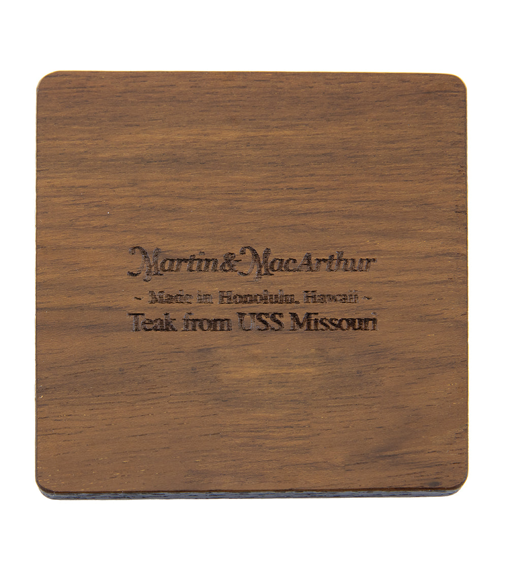 Uss missouri teak coaster the beginning the end martin macarthur