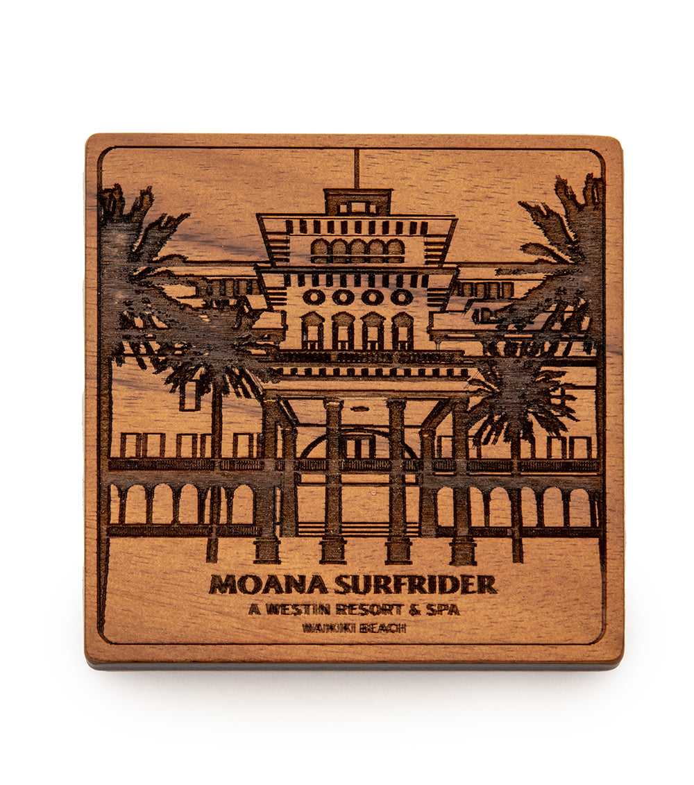 Koa Modern Coaster - The Moana Surfrider Hotel