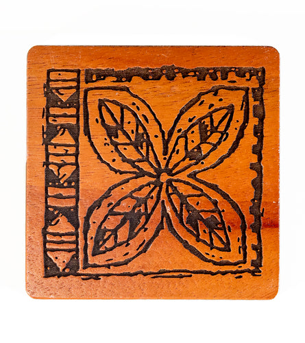 Koa Heritage Coaster - Kapa Pua