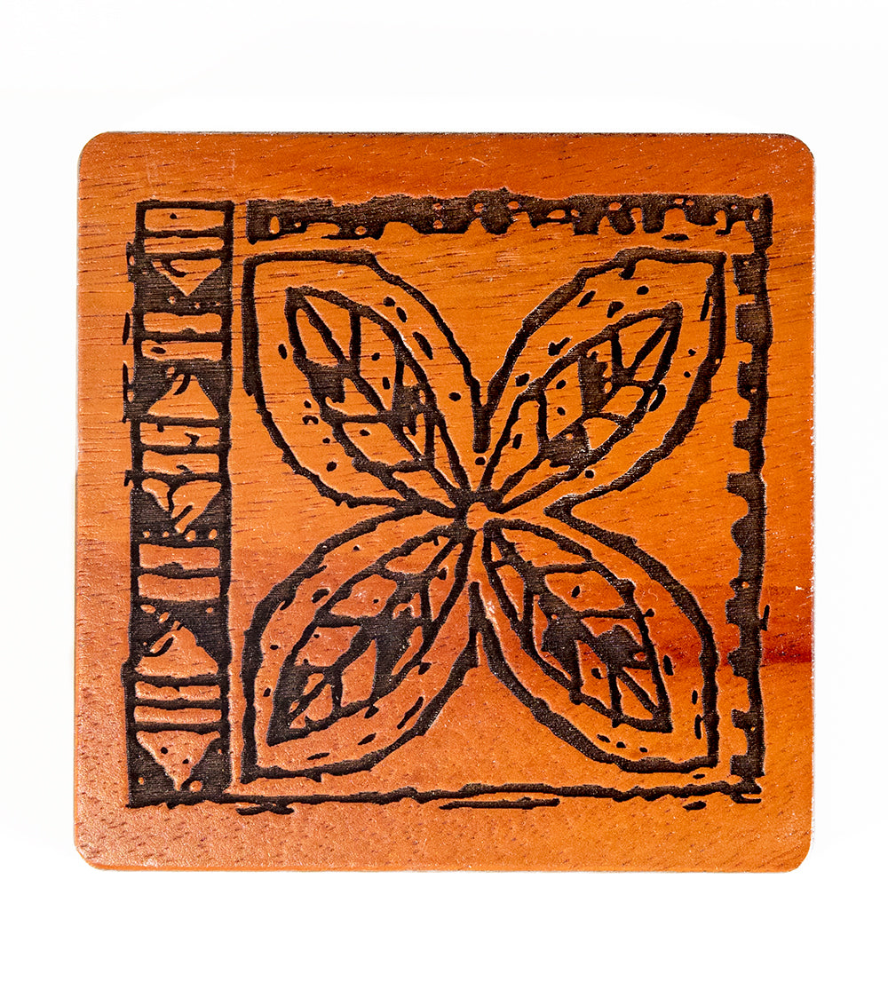 Koa Heritage Coaster - Kapa Pua