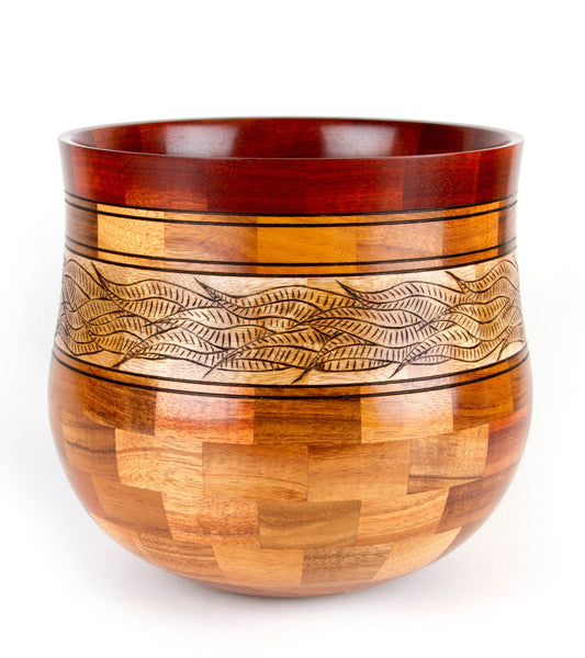 Segmented Koa Vessel 8" Maile by Gregg Smith