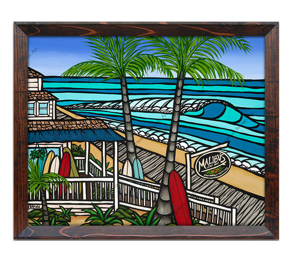 Tienda de surf de Malibú por Heather Brown - Edición limitada Giclée