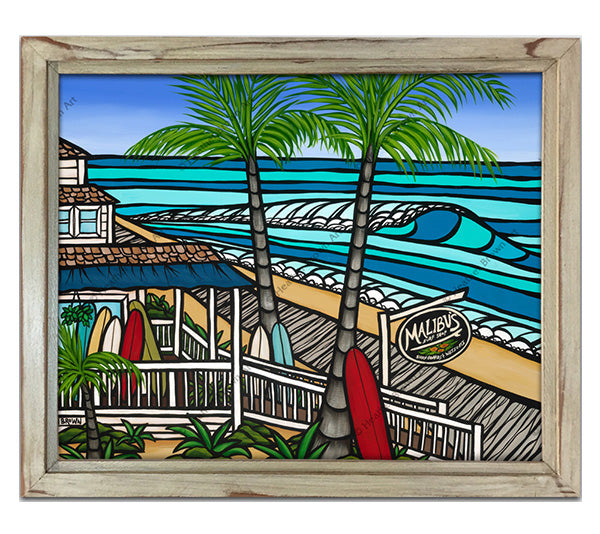 Tienda de surf de Malibú por Heather Brown - Edición limitada Giclée