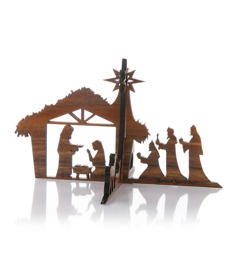 Koa 3D Nativity Table Top Display
