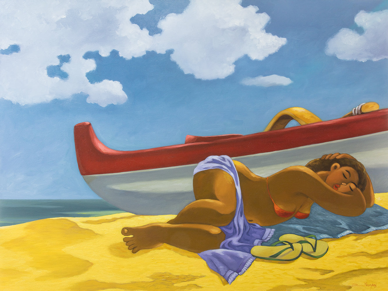 Pintura original: Slippahs durmientes de Tim Nguyen