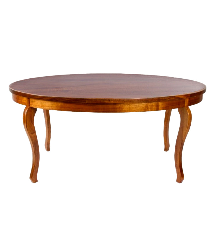 Oval Coffee Table. Koa Top, No Shelf
