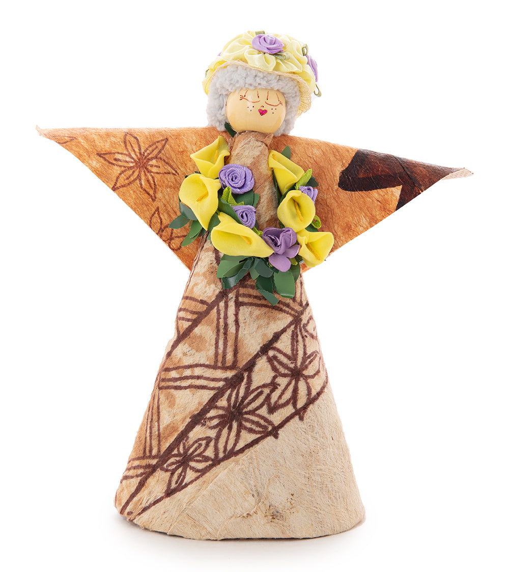 Tutu Kapa Angel Tree Topper (Yellow)