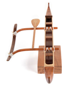 Koa 9”L Canoe “Mini Hawaiian Racing”  by Francis Pimmel