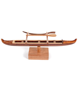 Koa 9”L Canoe “Mini Hawaiian Racing”  by Francis Pimmel