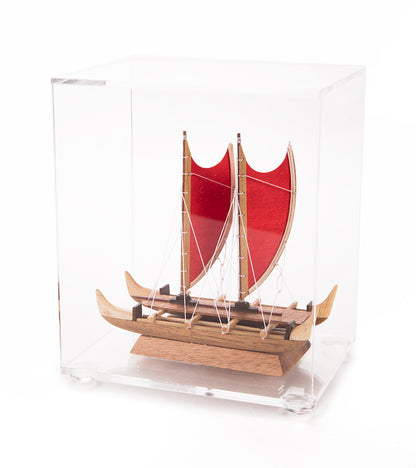 Koa 4.5”L Canoe “Manini Hokulea” by Francis Pimmel