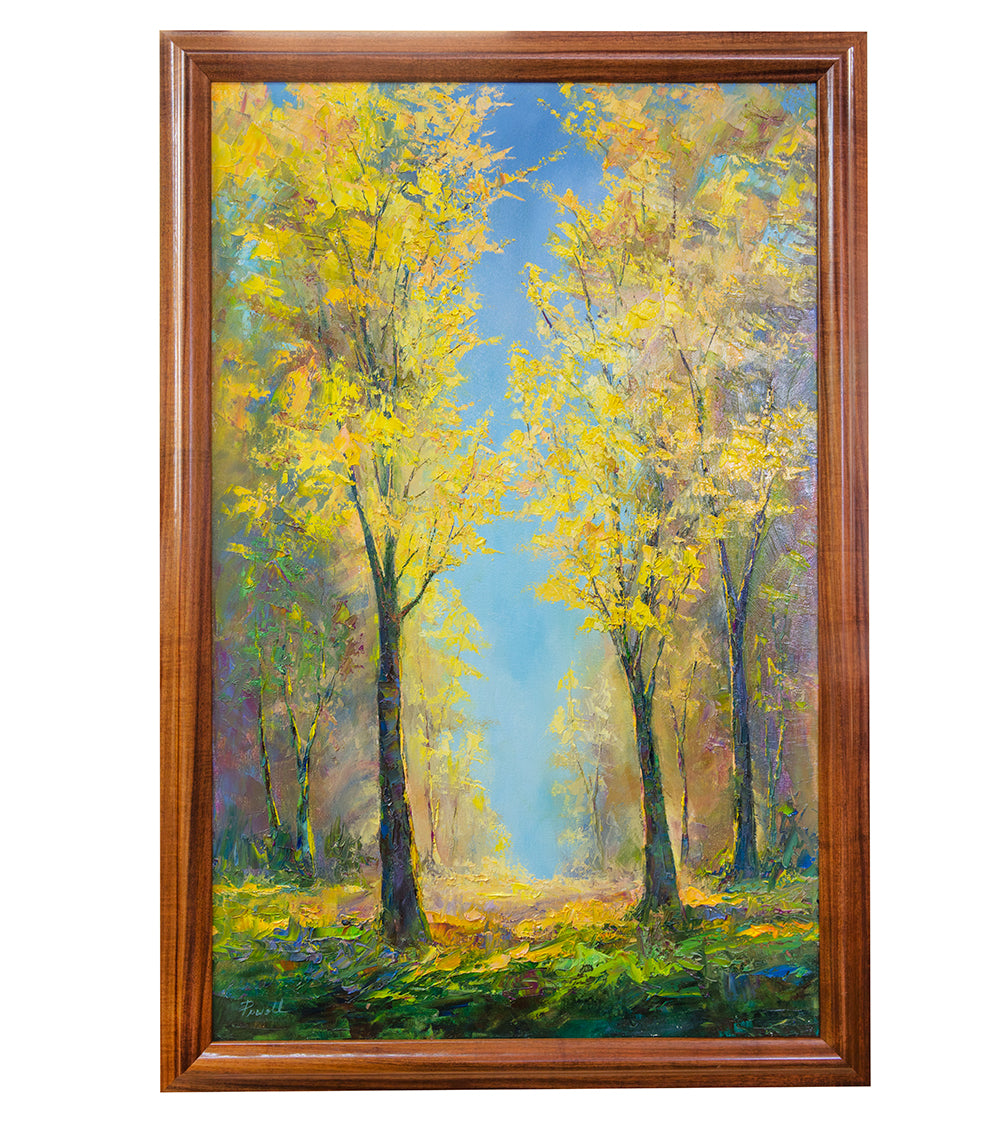 Original Painting: Haleiwa Golden Trees by Michael Powell 20x32