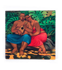 Sandstone Coaster "My Wahine" by Tim Nguyen