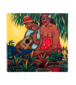 Sandstone Coaster "Street Vendor" by Tim Nguyen
