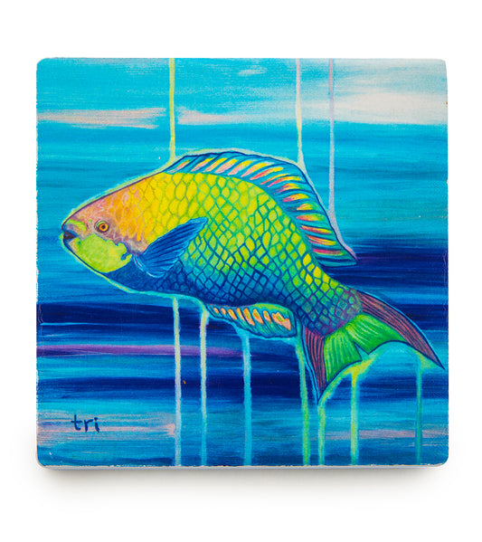 トレバー・イザベル作 砂岩コースター「パロット」