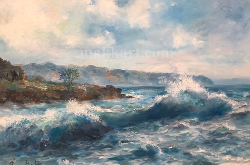 Original Painting: Pacific Blue by Eva Makk