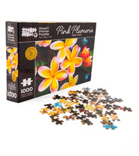 "Pink Plumeria" Wooden Jigsaw Puzzle