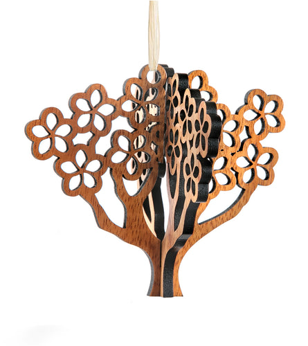 Koa 3D Ornament - Plumeria Tree