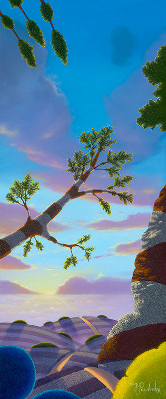 Pintura original: Luz en las colinas de lavanda de Michael Provenza