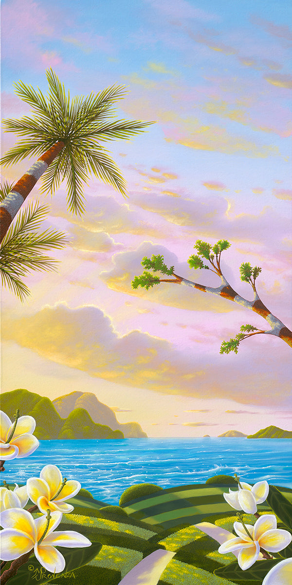 Pintura original: Plumeria Bay de Michael Provenza