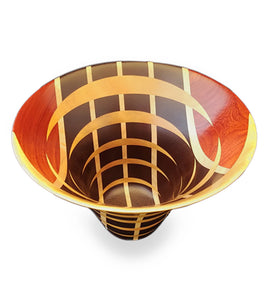 Laminated Wenge Wood Vessel #115 by Rob Woodward