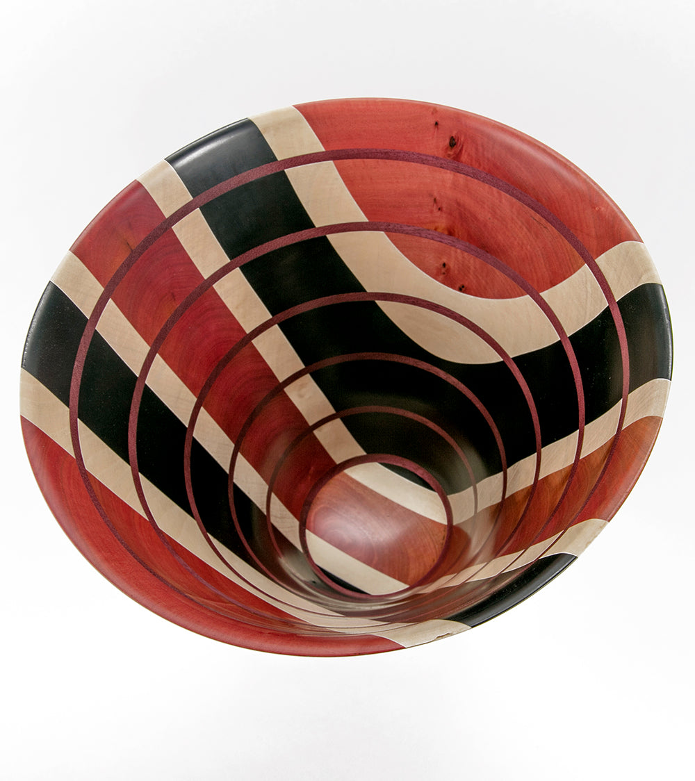 Vasija laminada "Pink Lady" de Rob Woodward