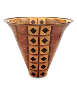 Laminated Koa Wood "Double Diamonds" Vessel by Rob Woodward