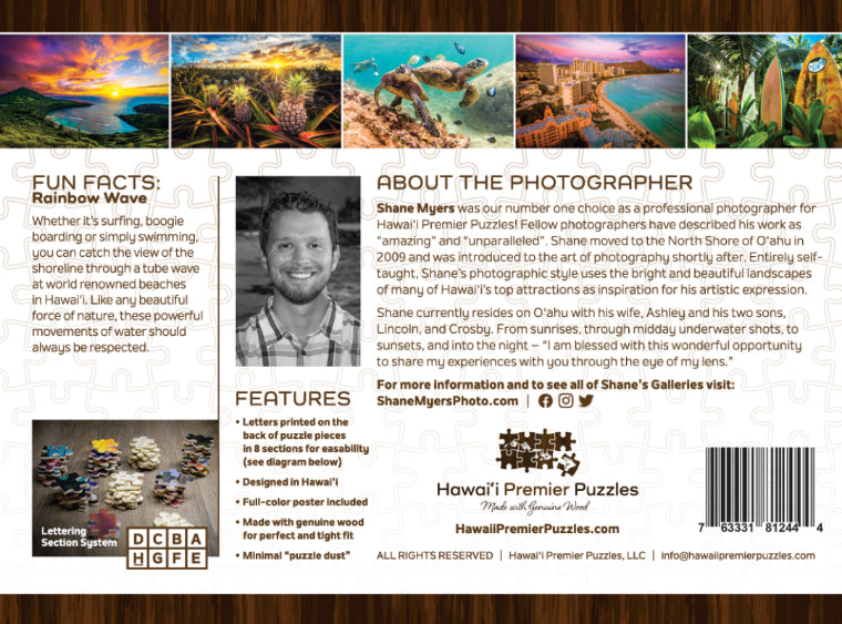 Rainbow Wave Wooden Jigsaw Puzzle