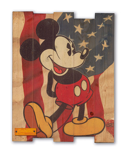 Red, White & Blue Limited Edition on Reclaimed Wood by Trevor Carlton