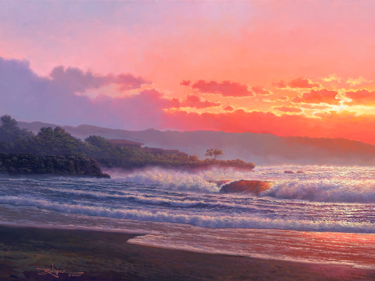 Atardecer dorado de Rodel González