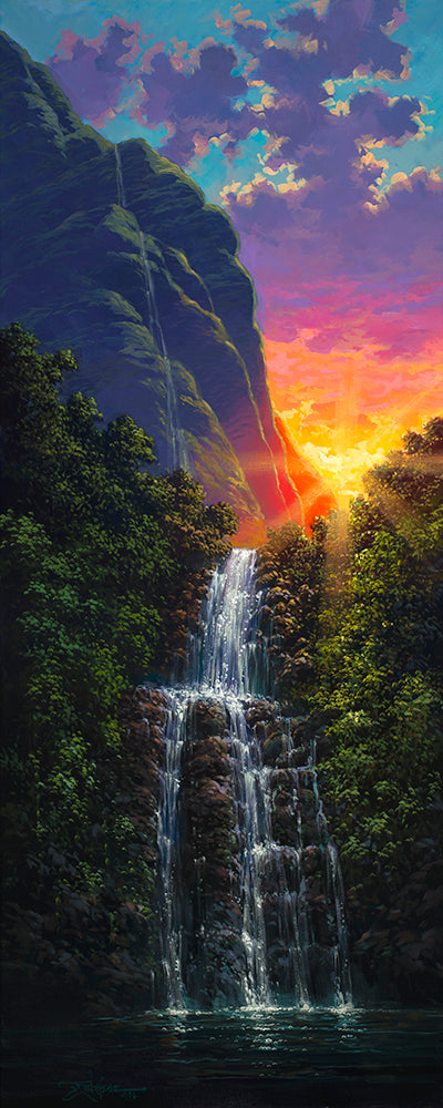 Island Magic (Day Break Waterfall) by Rodel Gonzalez