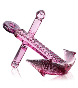 Glass Sculpture "Ruby Anchor" by Ben Silver