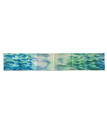 Blue Birds Table Runner by Sabado