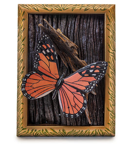 Wood Sculpture "Giant Monarch Frame" by Craig Nichols