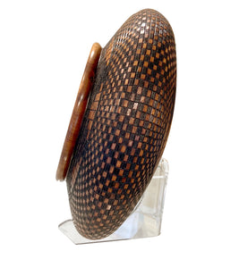 Koa Branded Mosaic Vessel with Stand 35569C by Gregg Smith