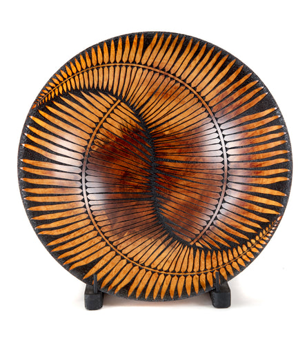 Pyrography Cook Pine Platter with stand 