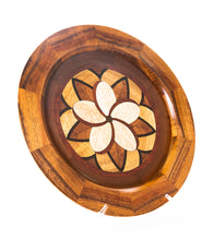Segmented Koa Platter "Plumeria" 14" by Mark and Karen Stebbins