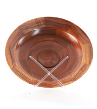Segmented Koa Platter "Plumeria" 14" by Mark and Karen Stebbins