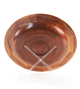Segmented Koa Platter "Plumeria" 14" by Mark and Karen Stebbins