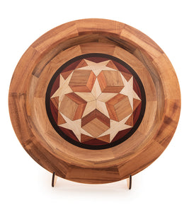 Segmented Koa Platter "Seeing Stars 415" 20" by Mark and Karen Stebbins