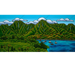Sailboats at Hanalei