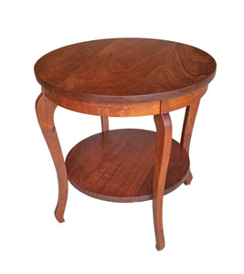 Round Cabriole Leg Side Table